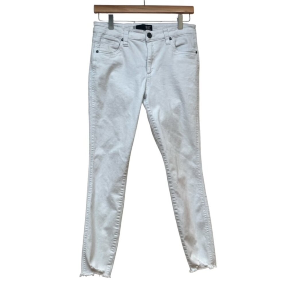 Kut from the Kloth Connie White High Rise Ankle Skinny Jean sz 4